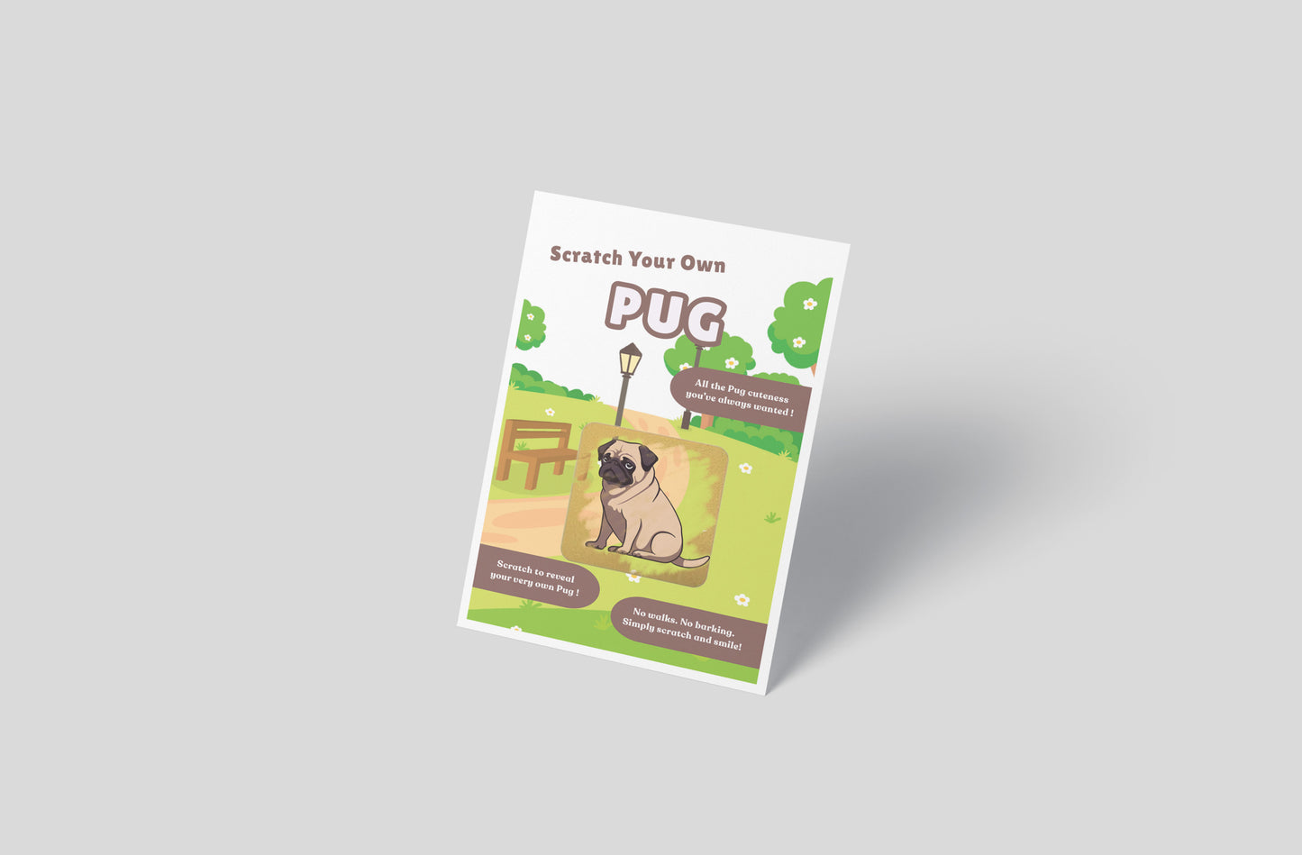 Scratch Your Own Pug - Novelty Dog Scratch Card, Funny Gift for Men, Women, Kids, Pug Lover, Dog Lovers, Birthday, Secret Santa, Parties- Alternative to Grow Your Own Kits - Gift Envelope Included