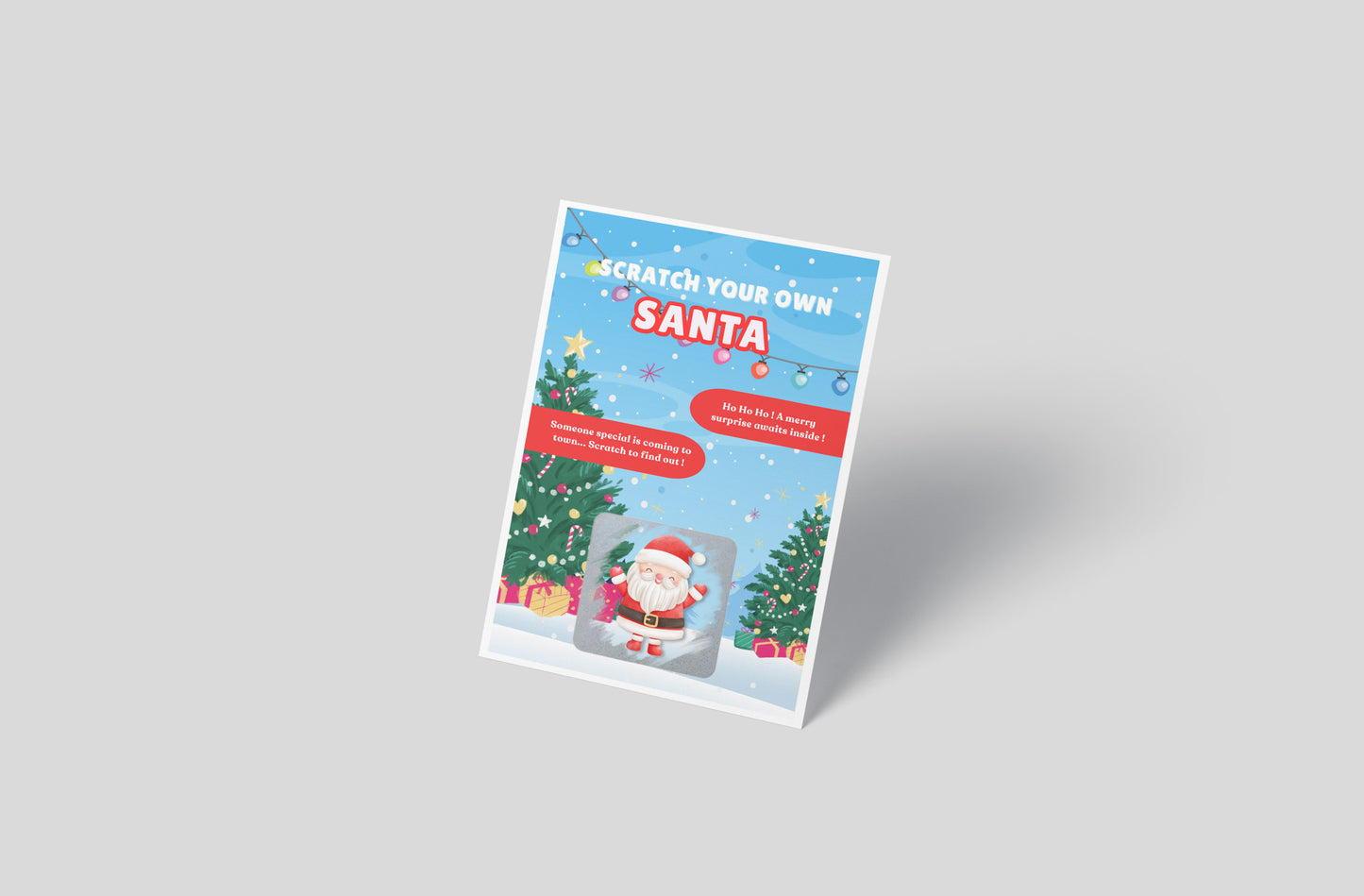 Scratch Your Own Santa – Fun Scratch-Off Card, Holiday Novelty for Kids & Adults, Stocking fillers, Secret Santa, Chritmas Parties - Alternative to Grow Your Own Kits - Gift Envelope Included