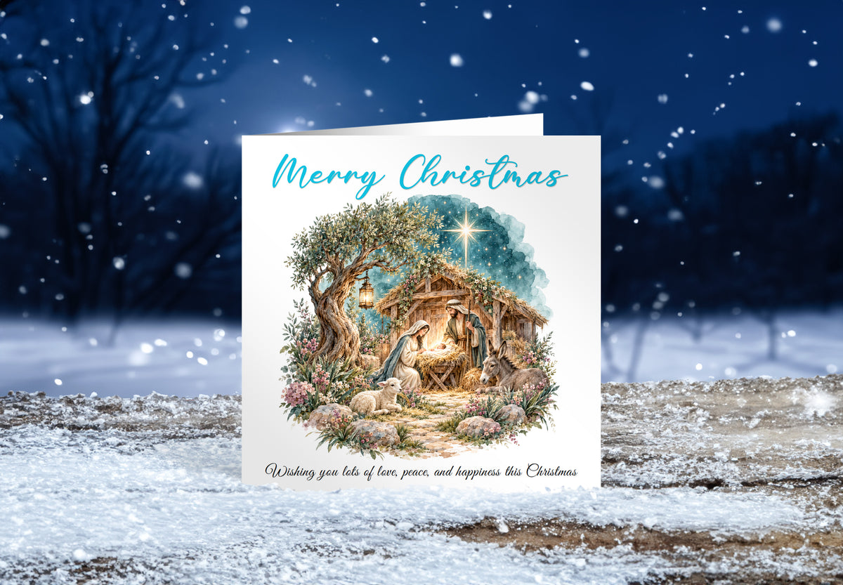 Nativity Christmas Card – Christian Greeting with Baby Jesus