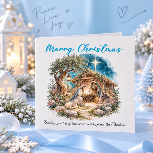 Nativity Christmas Card – Christian Greeting with Baby Jesus
