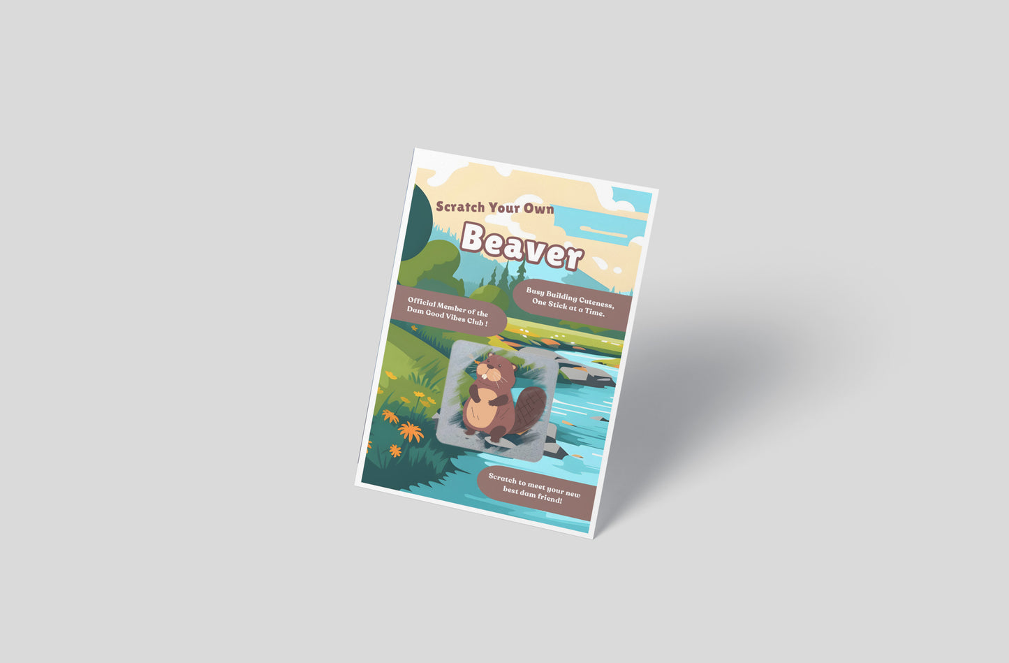 Scratch your own Beaver - Novelty Scratch Card, Funny Gift for Men, Women, Kids, Birthday, Secret Santa, Parties -Alternative to Grow Your Own Kits - Gift Envelope Included