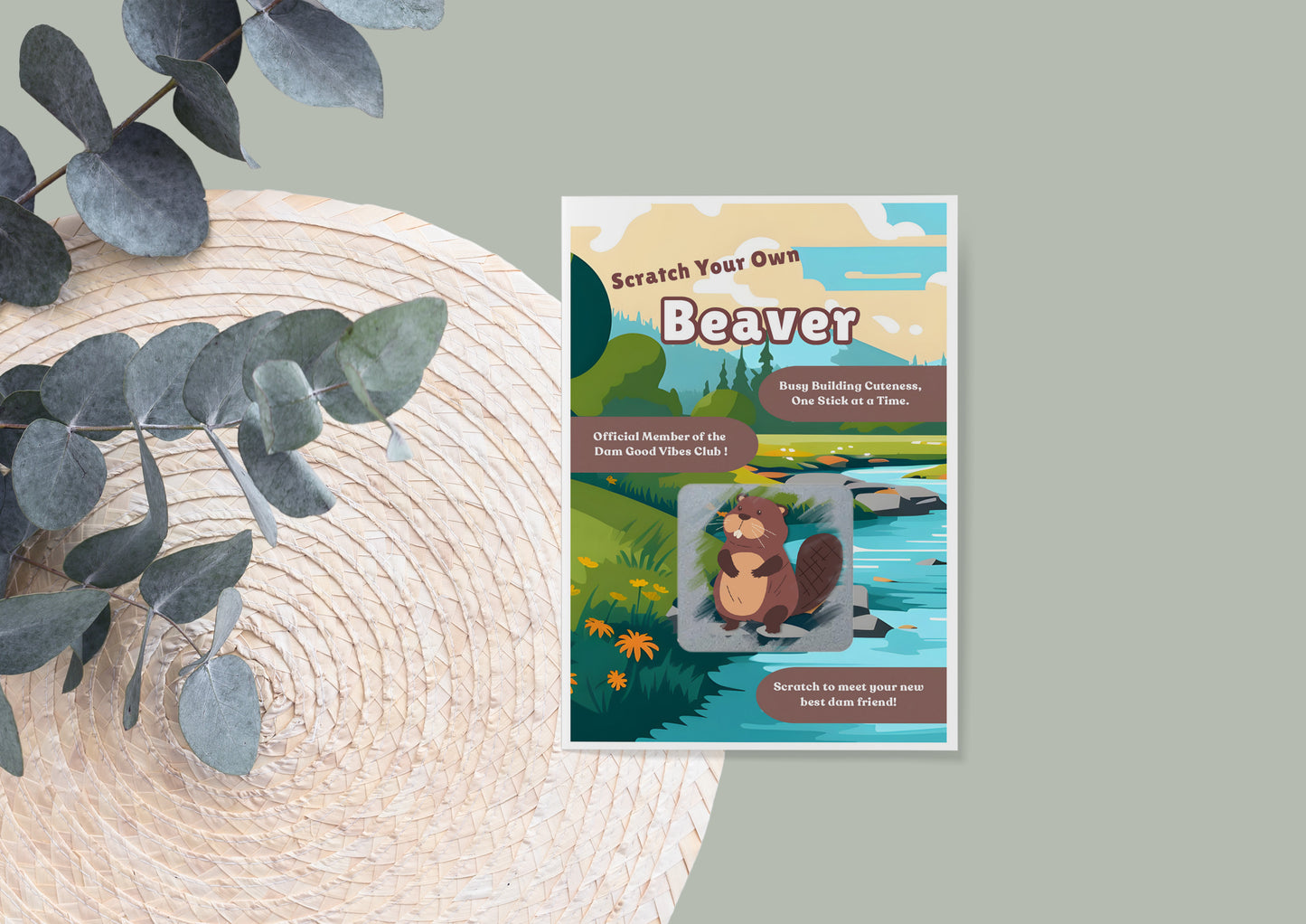 Scratch your own Beaver - Novelty Scratch Card, Funny Gift for Men, Women, Kids, Birthday, Secret Santa, Parties -Alternative to Grow Your Own Kits - Gift Envelope Included
