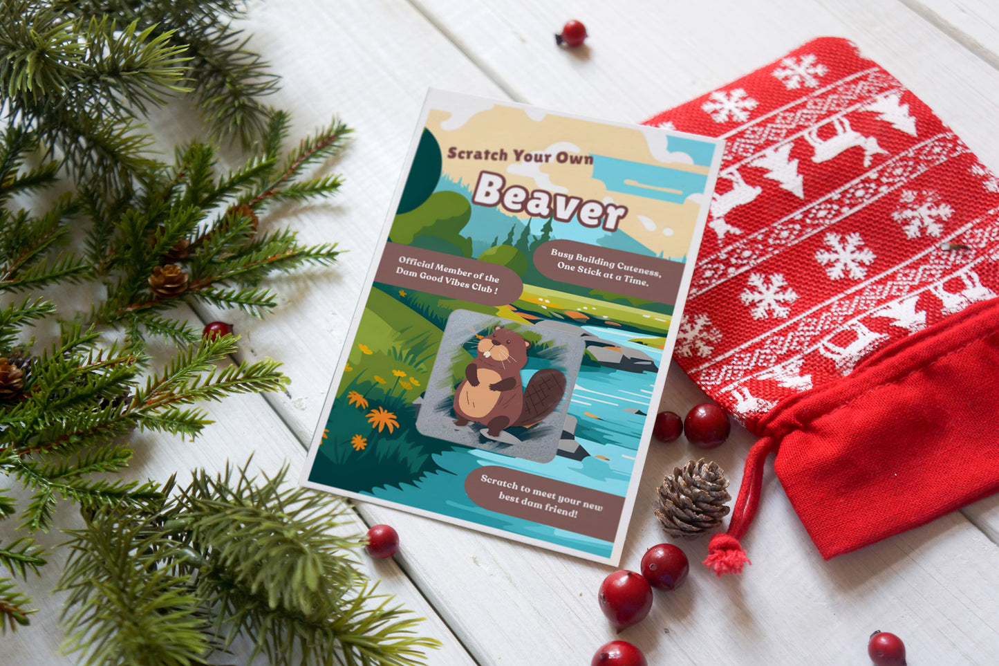 Scratch your own Beaver - Novelty Scratch Card, Funny Gift for Men, Women, Kids, Birthday, Secret Santa, Parties -Alternative to Grow Your Own Kits - Gift Envelope Included
