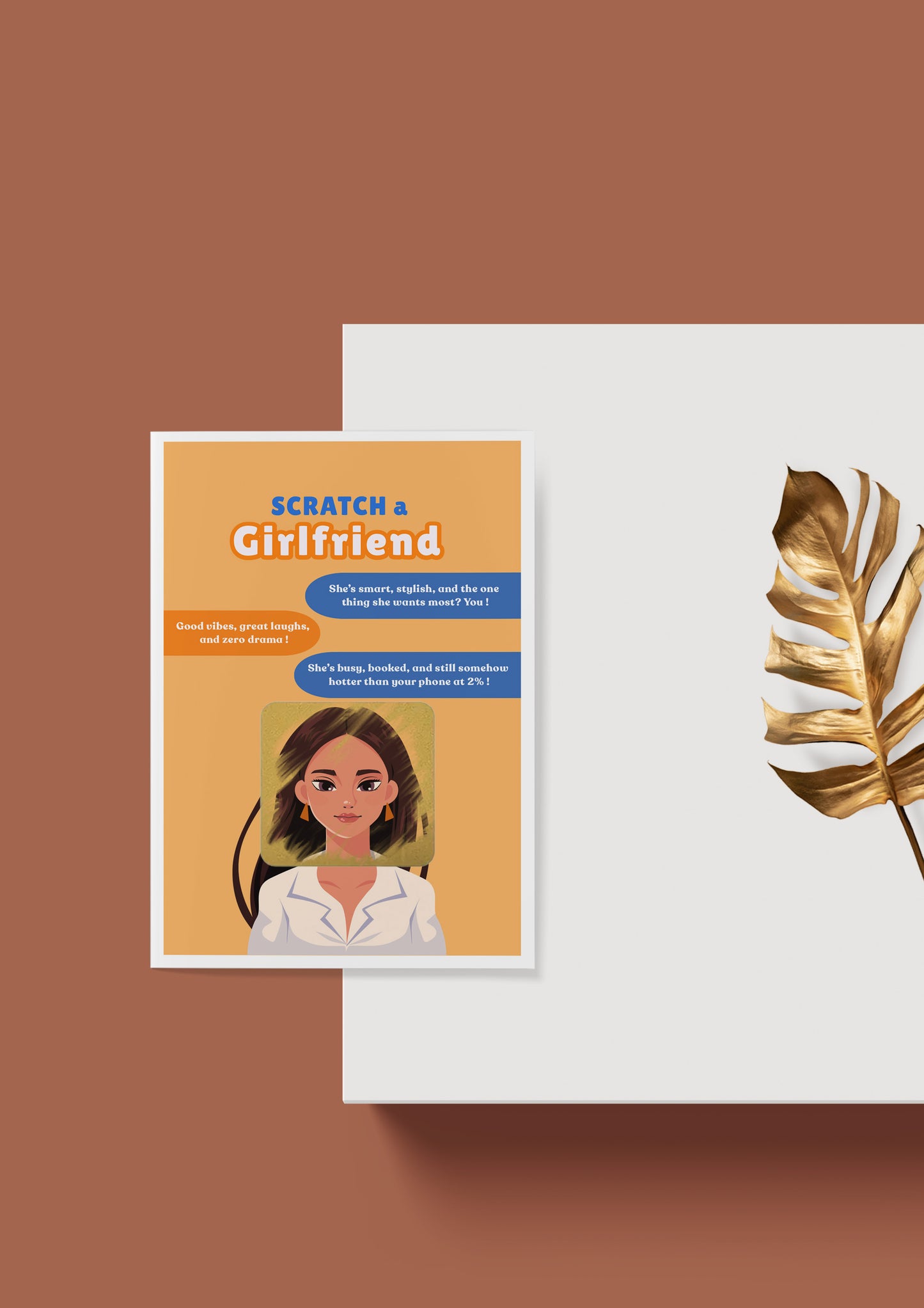 Scratch a Girlfriend - Novelty Scratch Card, Funny Gift for Men, Birthday, Secret Santa, Valentine - 3 Girlfriend Variations - Alternative to Grow Your Own Kits - Gift Envelope Included