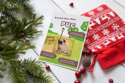 Scratch Your Own Pug - Novelty Dog Scratch Card, Funny Gift for Men, Women, Kids, Pug Lover, Dog Lovers, Birthday, Secret Santa, Parties- Alternative to Grow Your Own Kits - Gift Envelope Included