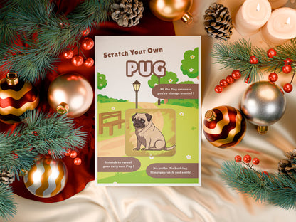 Scratch Your Own Pug - Novelty Dog Scratch Card, Funny Gift for Men, Women, Kids, Pug Lover, Dog Lovers, Birthday, Secret Santa, Parties- Alternative to Grow Your Own Kits - Gift Envelope Included