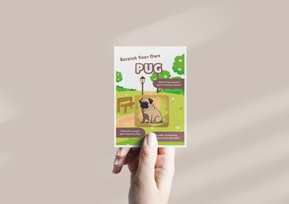 Scratch Your Own Pug - Novelty Dog Scratch Card, Funny Gift for Men, Women, Kids, Pug Lover, Dog Lovers, Birthday, Secret Santa, Parties- Alternative to Grow Your Own Kits - Gift Envelope Included