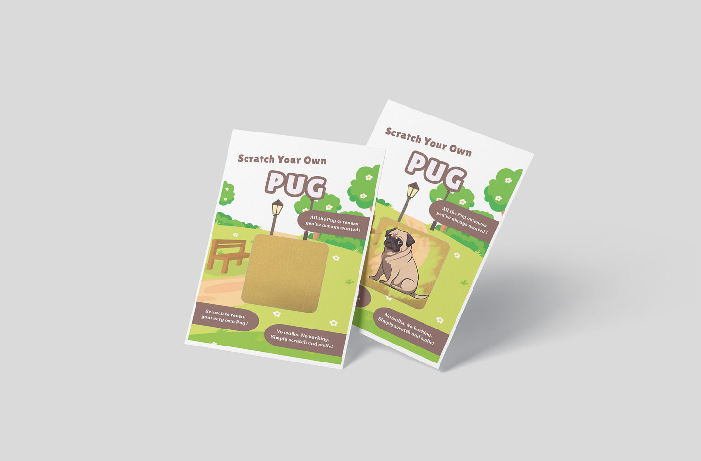 Scratch Your Own Pug - Novelty Dog Scratch Card, Funny Gift for Men, Women, Kids, Pug Lover, Dog Lovers, Birthday, Secret Santa, Parties- Alternative to Grow Your Own Kits - Gift Envelope Included