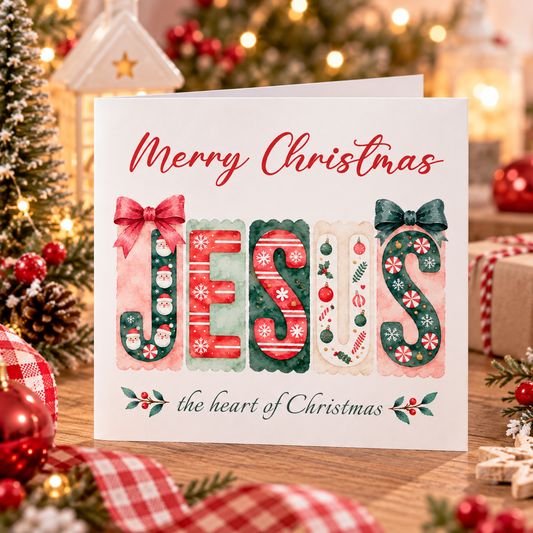 Jesus, the Heart of Christmas Card – Christian Christmas Greeting
