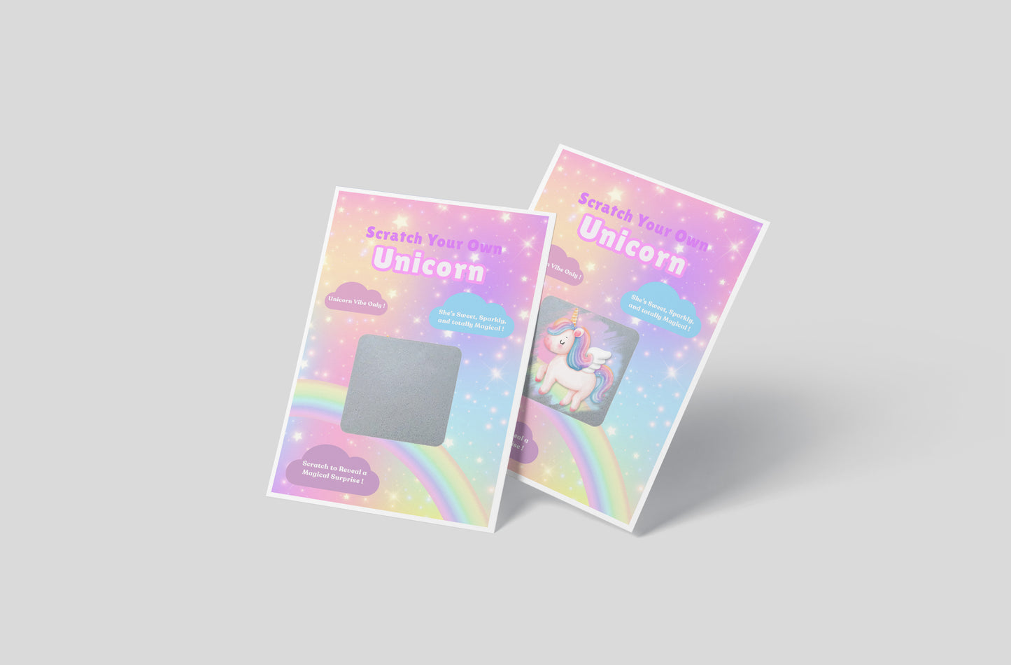 Scratch Your Own Unicorn – Magical Scratch-Off Card for Girls, Unicorn Lovers, Kids - Sparkly Gift for Birthdays, stocking fillers, Parties - Alternative to Grow Your Own Kits - Gift Envelope Included