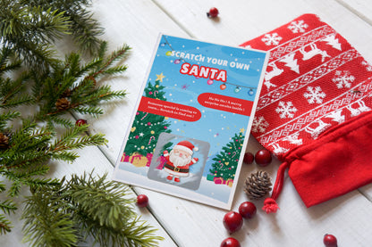Scratch Your Own Santa – Fun Scratch-Off Card, Holiday Novelty for Kids & Adults, Stocking fillers, Secret Santa, Chritmas Parties - Alternative to Grow Your Own Kits - Gift Envelope Included