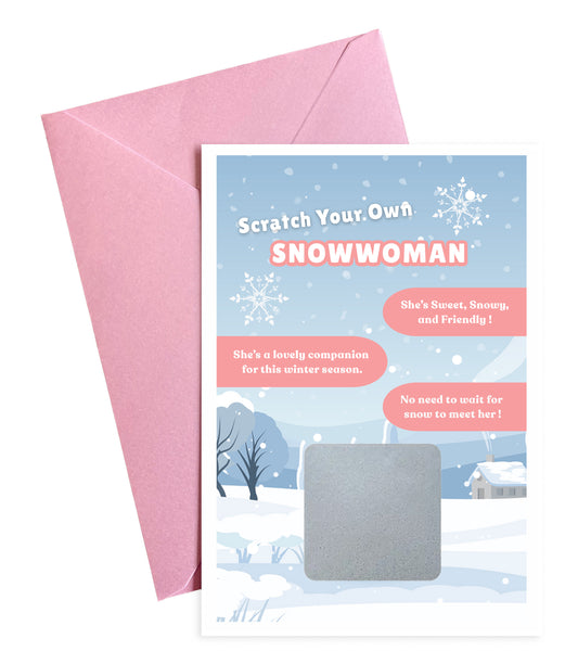 Scratch Your Snowman or Snowwoman – Fun Scratch-Off Greeting Card Holiday Novelty for Kids, Stocking fillers,Secret Santa- Alternative to Grow Your Own Kits - Gift Envelope Included