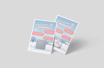 Scratch Your Snowman or Snowwoman – Fun Scratch-Off Greeting Card Holiday Novelty for Kids, Stocking fillers,Secret Santa- Alternative to Grow Your Own Kits - Gift Envelope Included
