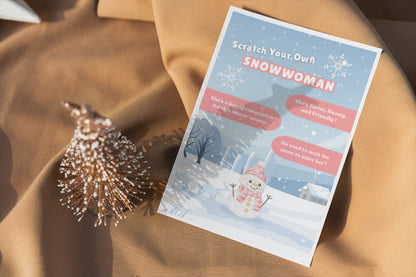Scratch Your Snowman or Snowwoman – Fun Scratch-Off Greeting Card Holiday Novelty for Kids, Stocking fillers,Secret Santa- Alternative to Grow Your Own Kits - Gift Envelope Included