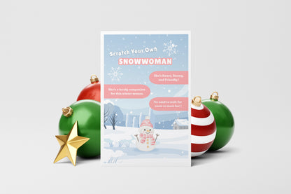 Scratch Your Snowman or Snowwoman – Fun Scratch-Off Greeting Card Holiday Novelty for Kids, Stocking fillers,Secret Santa- Alternative to Grow Your Own Kits - Gift Envelope Included