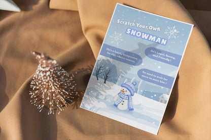 Scratch Your Snowman or Snowwoman – Fun Scratch-Off Greeting Card Holiday Novelty for Kids, Stocking fillers,Secret Santa- Alternative to Grow Your Own Kits - Gift Envelope Included