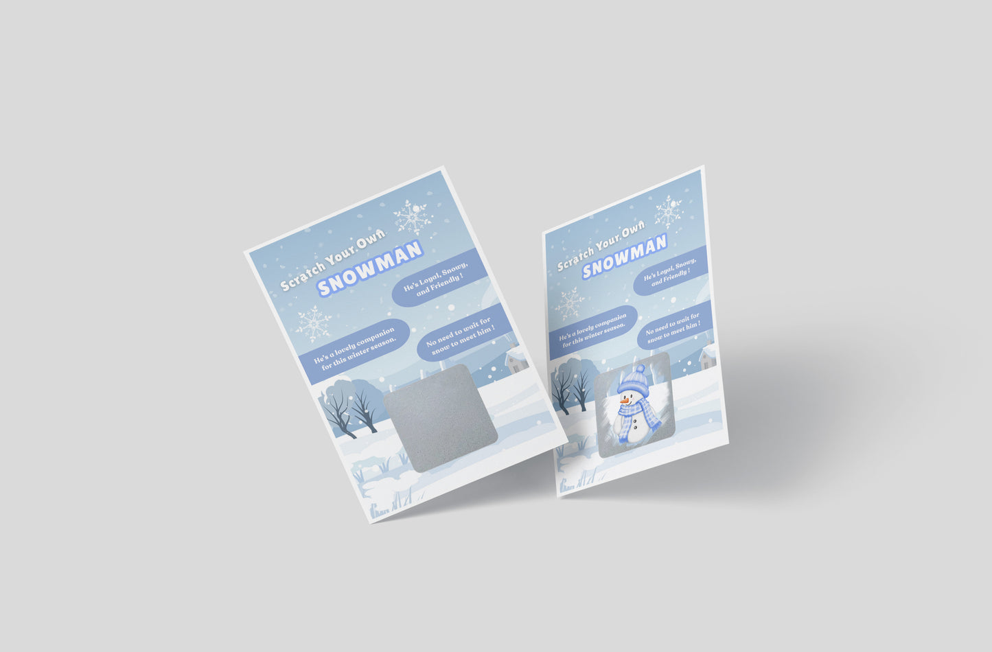 Scratch Your Snowman or Snowwoman – Fun Scratch-Off Greeting Card Holiday Novelty for Kids, Stocking fillers,Secret Santa- Alternative to Grow Your Own Kits - Gift Envelope Included