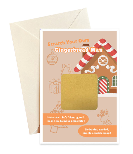 Scratch Your Own Gingerbread Man – Fun and Cute Holiday Novelty for Kids & Adults, Stocking fillers, Chritmas Parties, Xmas Gift - Alternative to Grow Your Own Kits - Gift Envelope Included