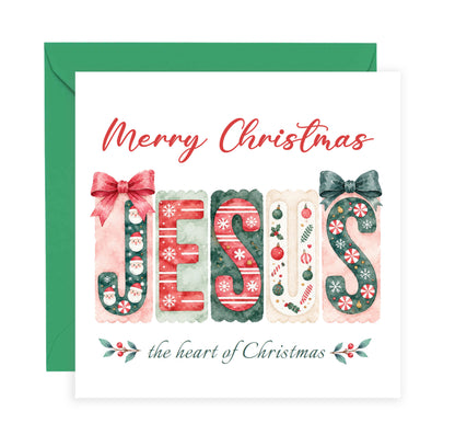 Jesus, the Heart of Christmas Card – Christian Christmas Greeting