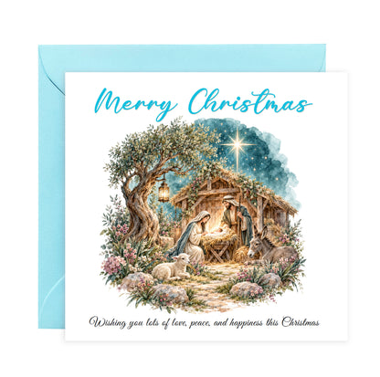 Nativity Christmas Card – Christian Greeting with Baby Jesus