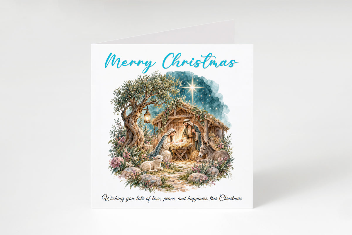 Nativity Christmas Card – Christian Greeting with Baby Jesus