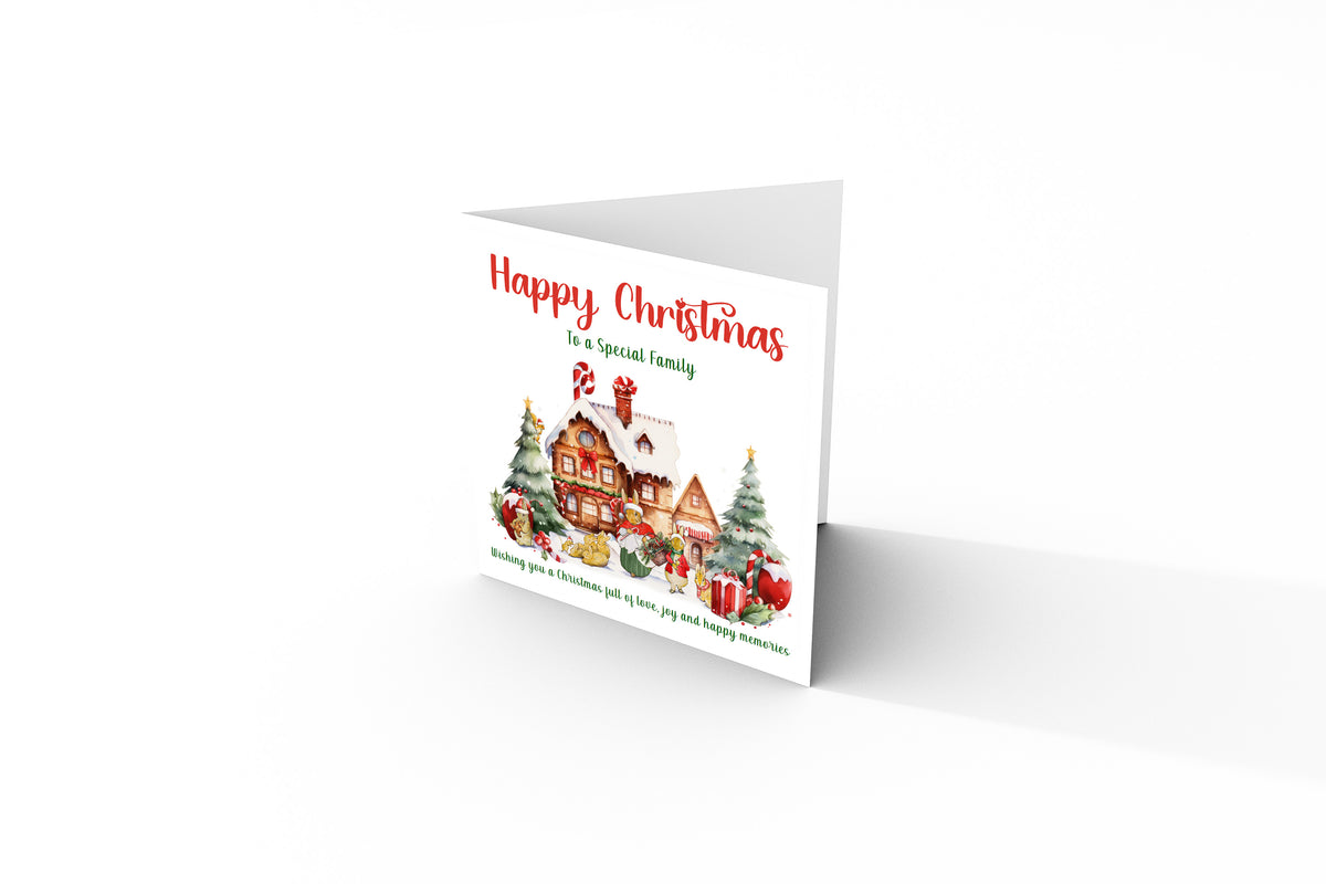 Christmas Card for a Special Family – Traditional Festive Christmas Card