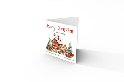 Christmas Card for a Special Family – Traditional Festive Christmas Card