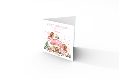 Personalised Magical Fairy Christmas Card for Girls