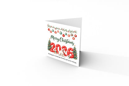 2026 Christmas Card for Kids - Cute Animals Design – 2026 Xmas Card for Son, Daughter, Niece, Nephew, 2nd, 3rd,1st Xmas Card for Baby Boy, Baby Girl, Grandkids, Friend- Red Envelope Included