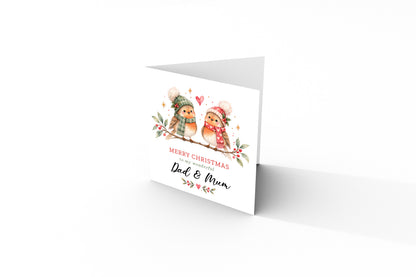Cute Robin Christmas Card for Mum & Dad – Merry Christmas to My Wonderful Parents