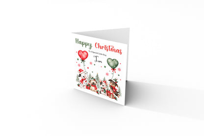 Personalised Christmas Card – Cute Christmas Puppy Dogs