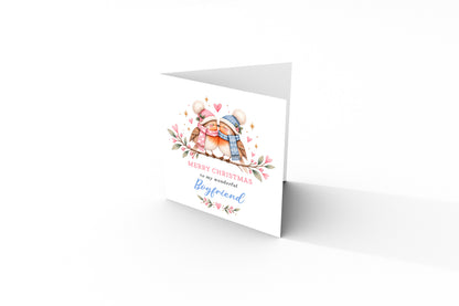 Cute Robin Christmas Card for Boyfriend – Merry Christmas to My Wonderful Boyfriend