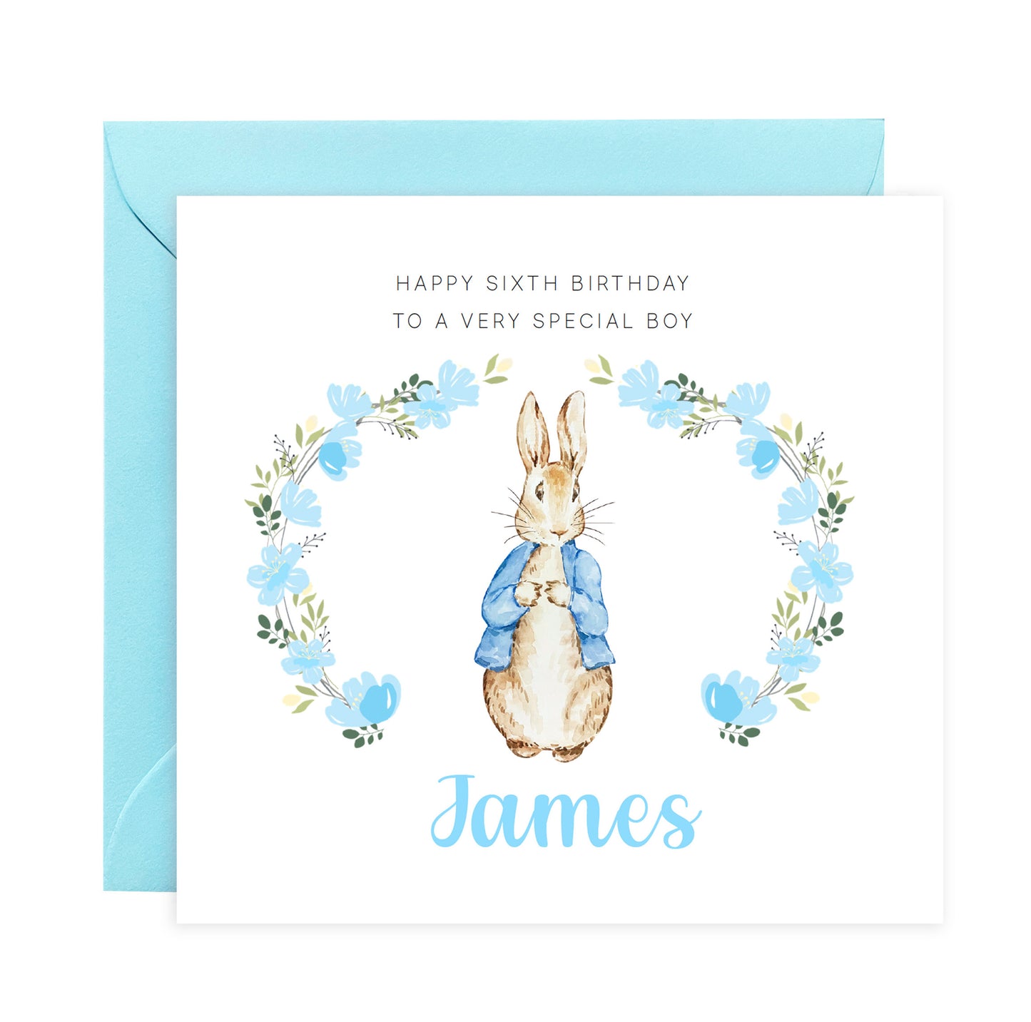 Personalised 6th Birthday Card for Girls – Elegant Minimalist Design with Custom Birthday, Name & Message - Age 6 Years Old Birthday Card for Kids Daughter Granddaughter Niece - Pink Envelope Included (Copy)