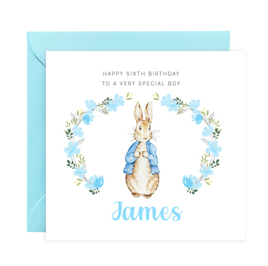 Personalised 6th Birthday Card for Girls – Elegant Minimalist Design with Custom Birthday, Name & Message - Age 6 Years Old Birthday Card for Kids Daughter Granddaughter Niece - Pink Envelope Included (Copy)