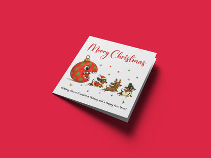 Funny Dachshund Christmas Card – Cute Festive Sausage Dogs Christmas Card