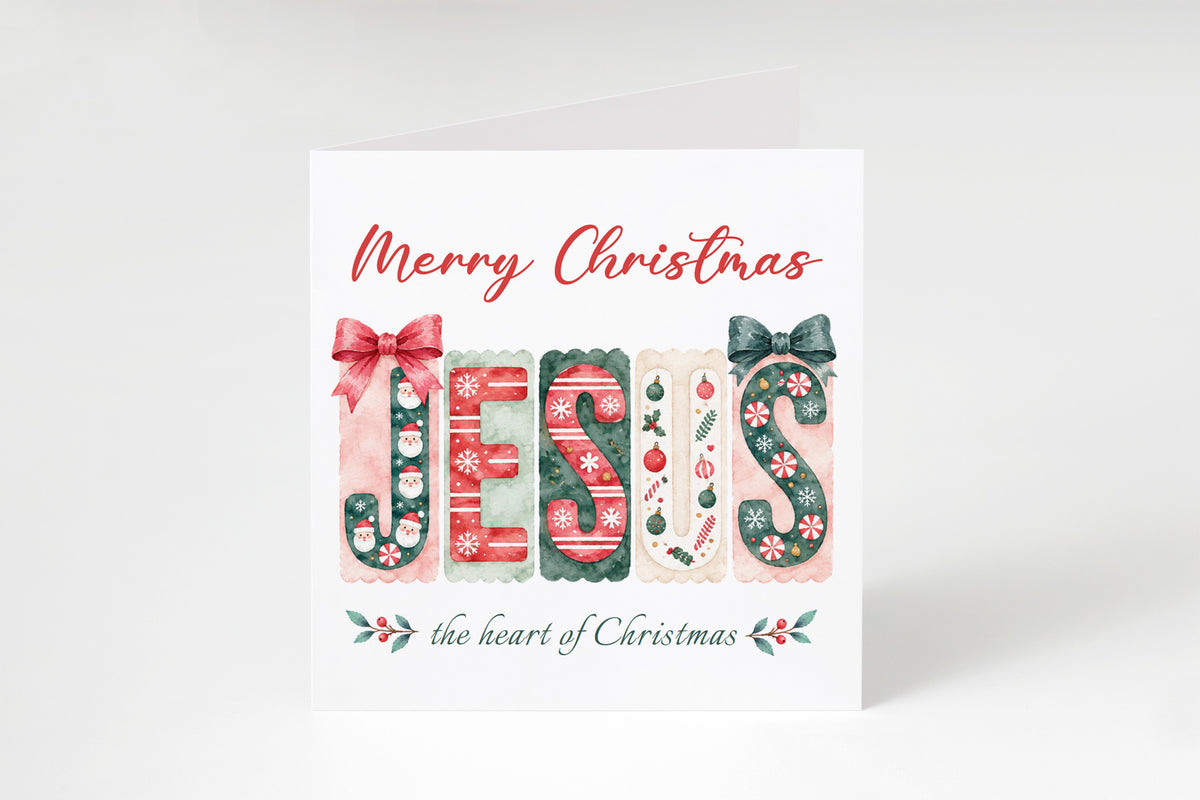 Jesus, the Heart of Christmas Card – Christian Christmas Greeting