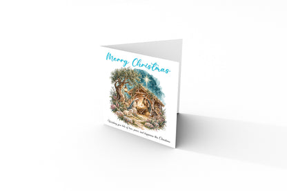 Nativity Christmas Card – Christian Greeting with Baby Jesus