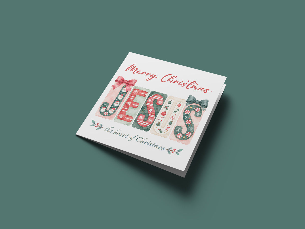 Jesus, the Heart of Christmas Card – Christian Christmas Greeting