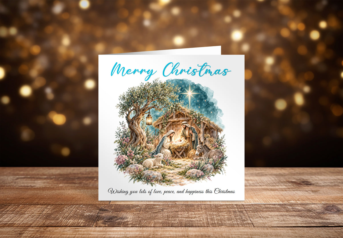 Nativity Christmas Card – Christian Greeting with Baby Jesus