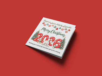 2026 Christmas Card for Kids - Cute Animals Design – 2026 Xmas Card for Son, Daughter, Niece, Nephew, 2nd, 3rd,1st Xmas Card for Baby Boy, Baby Girl, Grandkids, Friend- Red Envelope Included