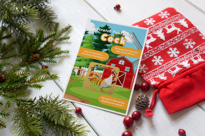 Scratch your own Cock - Novelty Rooster Scratch Card, Funny Gift for Women, Gay Men, Birthday, Secret Santa, Hen Night -Alternative to Grow Your Own Kits - Gift Envelope Included