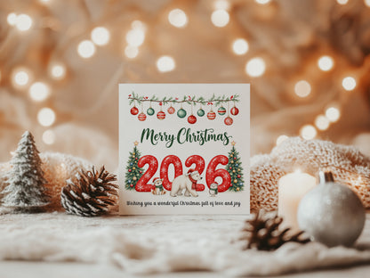 2026 Christmas Card for Kids - Cute Animals Design – 2026 Xmas Card for Son, Daughter, Niece, Nephew, 2nd, 3rd,1st Xmas Card for Baby Boy, Baby Girl, Grandkids, Friend- Red Envelope Included