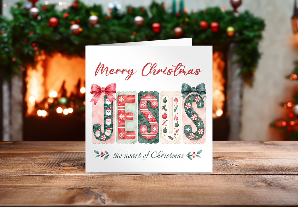 Jesus, the Heart of Christmas Card – Christian Christmas Greeting