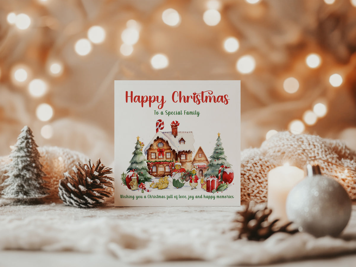 Christmas Card for a Special Family – Traditional Festive Christmas Card