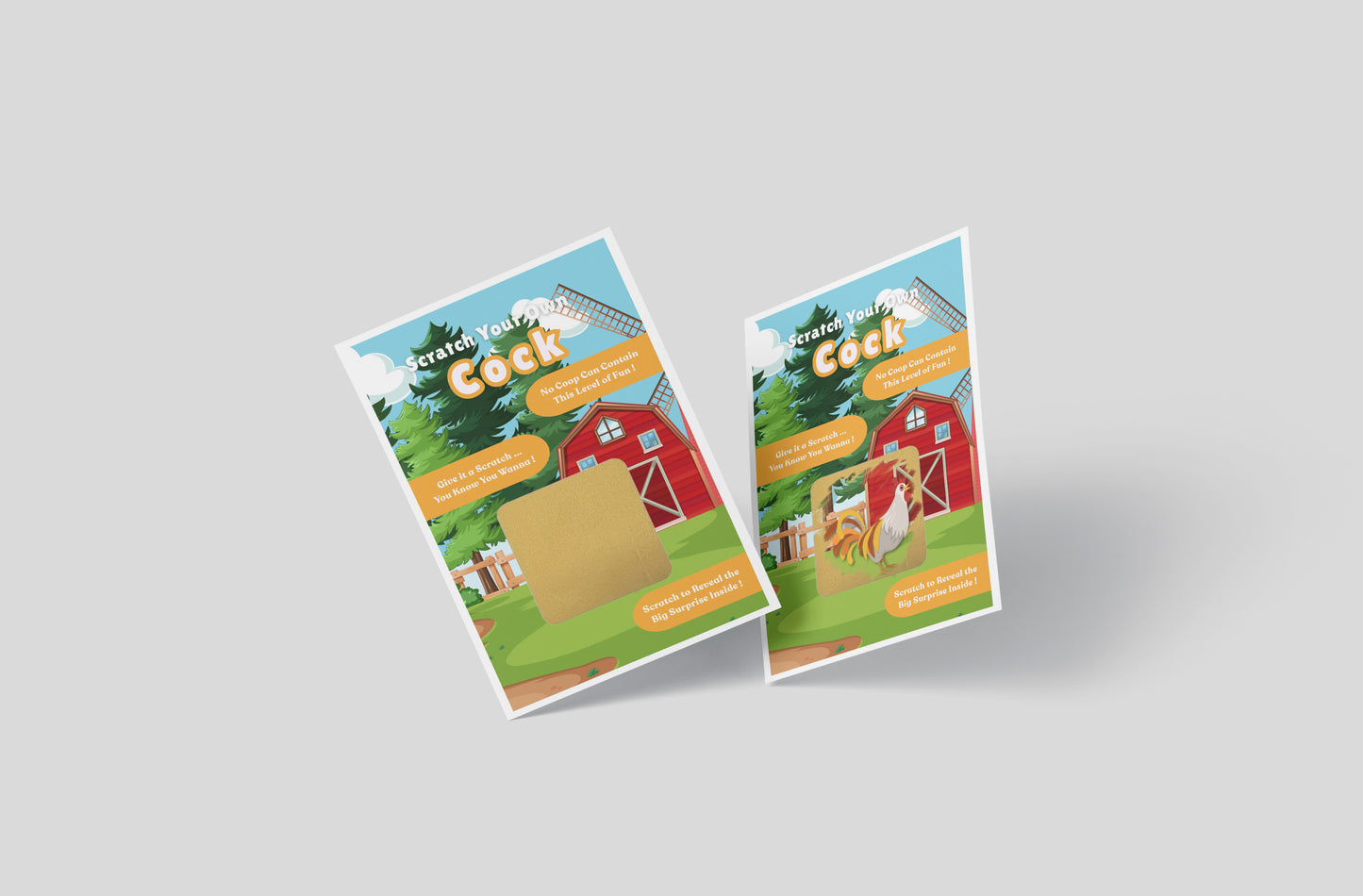 Scratch your own Cock - Novelty Rooster Scratch Card, Funny Gift for Women, Gay Men, Birthday, Secret Santa, Hen Night -Alternative to Grow Your Own Kits - Gift Envelope Included