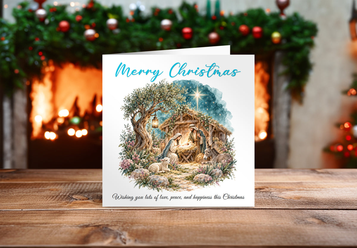 Nativity Christmas Card – Christian Greeting with Baby Jesus