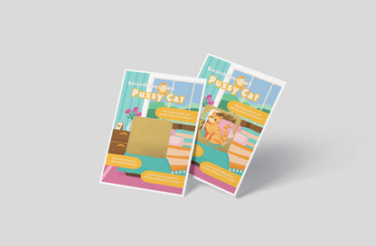 Scratch your own Pussy Cat - Novelty Cat Scratch Card, Funny Gift for Men, Cat Lovers, Birthday, Secret Santa, Stag Night -Alternative to Grow Your Own Kits - Gift Envelope Included