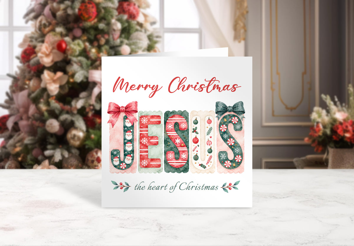 Jesus, the Heart of Christmas Card – Christian Christmas Greeting