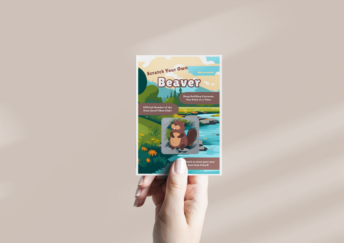 Scratch your own Beaver - Novelty Scratch Card, Funny Gift for Men, Women, Kids, Birthday, Secret Santa, Parties -Alternative to Grow Your Own Kits - Gift Envelope Included