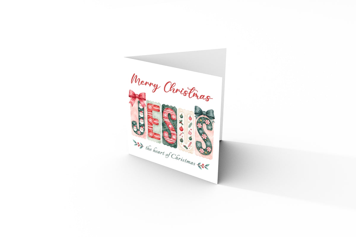Jesus, the Heart of Christmas Card – Christian Christmas Greeting